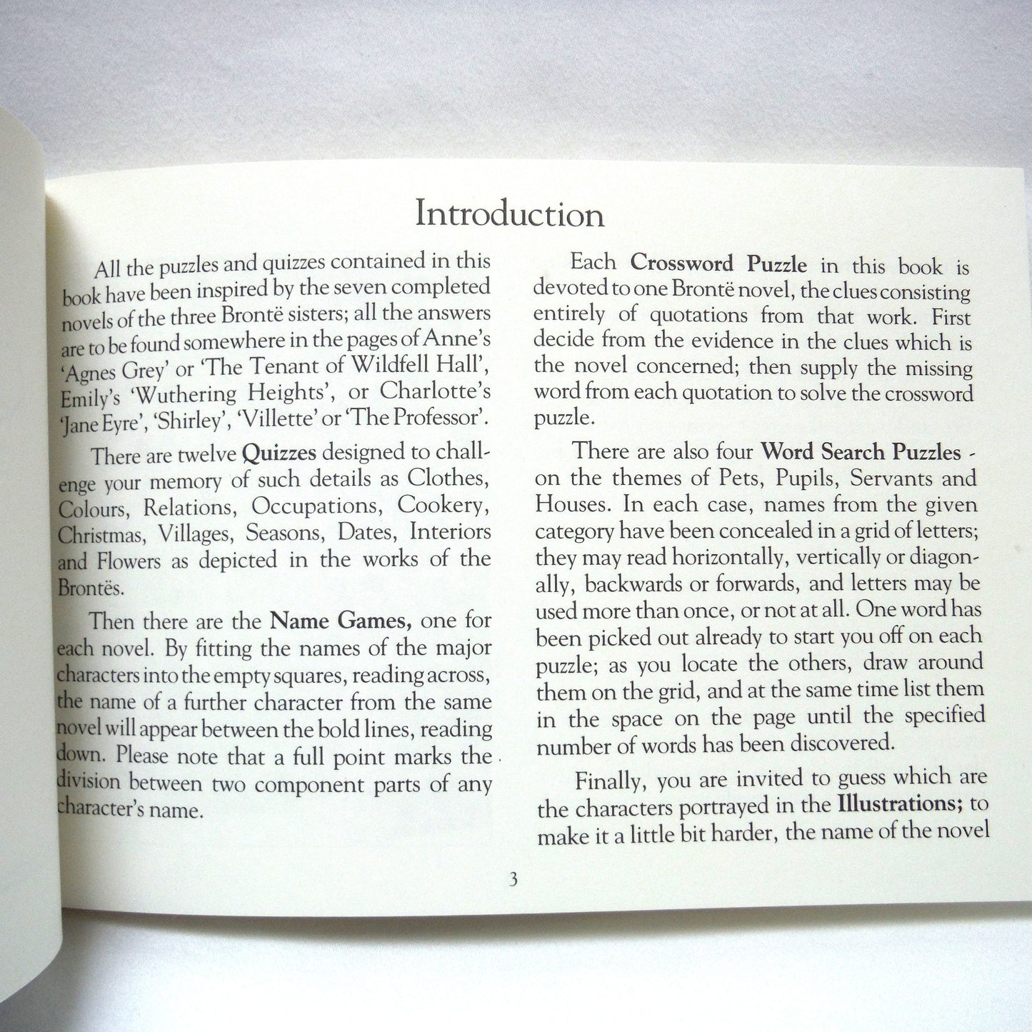 THE BRONTË SISTERS QUIZ AND PUZZLE BOOK, By Maggie Lane (1983 1st Ed.) BRAND NEW OLD STOCK!