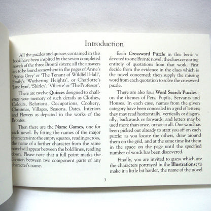 THE BRONTË SISTERS QUIZ AND PUZZLE BOOK, By Maggie Lane (1983 1st Ed.) BRAND NEW OLD STOCK!