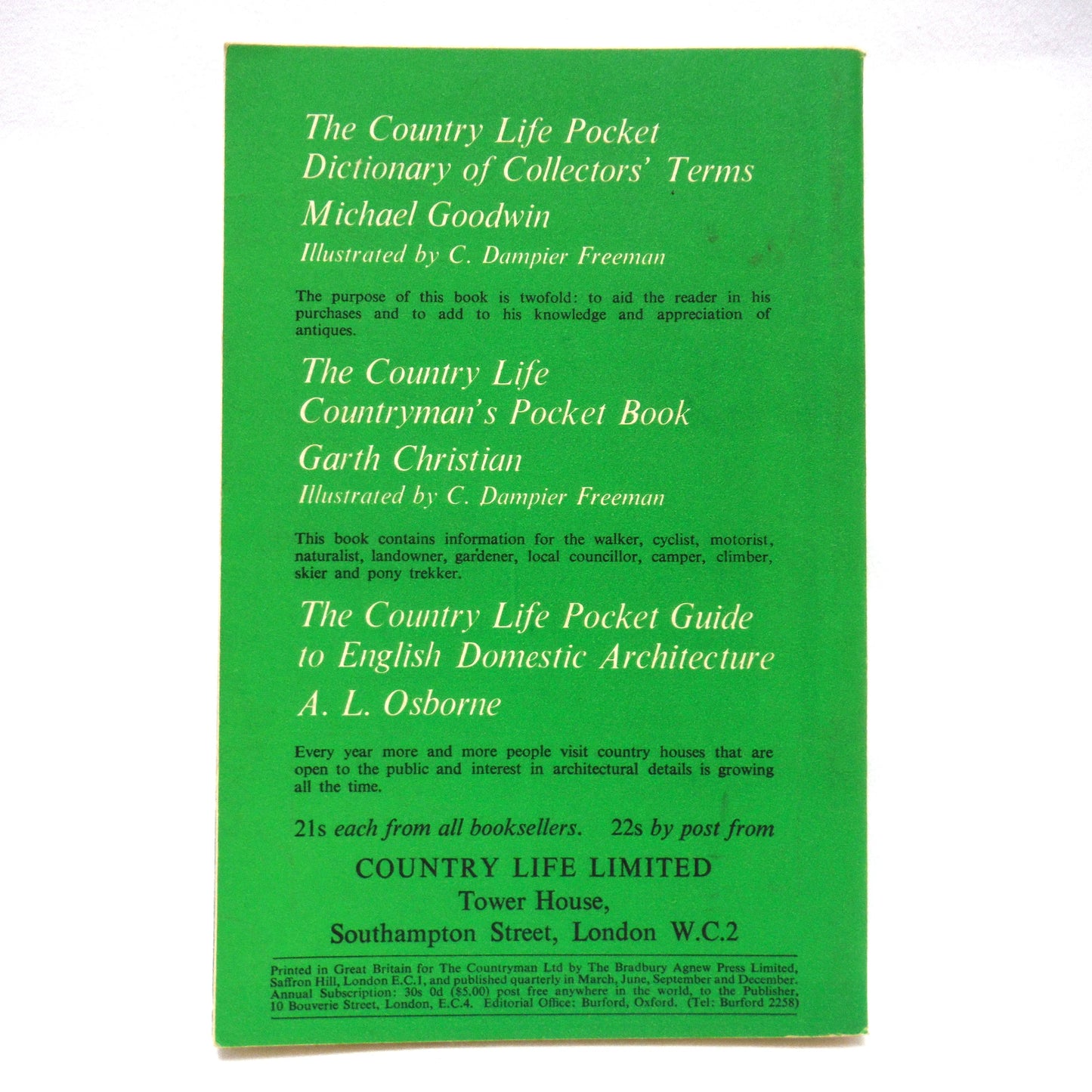 THE COUNTRYMAN, COMES FROM THE COUNTRY, Quarterly Magazine Booklet from Great Britain, by The Bradbury Agnew Press Limited: A PAUL'S SPECIAL 4-PACK OF BOOKS!
