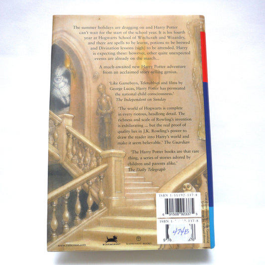 HARRY POTTER and The Goblet of Fire, by J.K. Rowling  (2000 1st CDN Raincoast Books Ed.) BRAND NEW OLD STOCK!