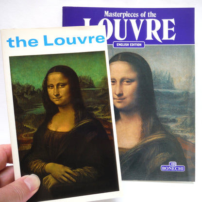 PAIR OF VINTAGE SOUVENIR BOOKS ON "THE LOUVRE", A Paul's Two-Book Package: MONA LISA!  THE LOUVRE, by Michel Gallet, and MASTERPIECES OF THE LOUVRE by  Jacqueline Guillot