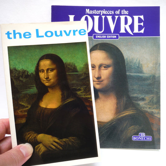 PAIR OF VINTAGE SOUVENIR BOOKS ON "THE LOUVRE", A Paul's Two-Book Package: MONA LISA!  THE LOUVRE, by Michel Gallet, and MASTERPIECES OF THE LOUVRE by  Jacqueline Guillot