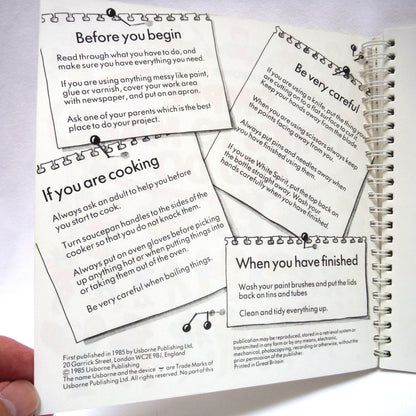 THE USBORNE BOOK OF SIMPLE THINGS TO MAKE AND DO, by Angela Wilkes (1985 1st Ed.)