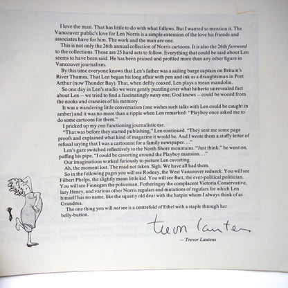 NORRIS, 26th Annual Collection of 101 Cartoons by Len Norris and The Vancouver Sun (1977 1st Ed.)