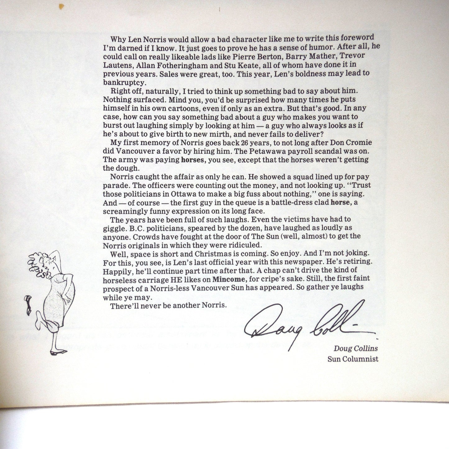 NORRIS, 27th Annual Collection of 101 Cartoons by Len Norris and The Vancouver Sun (1978 1st Ed.)