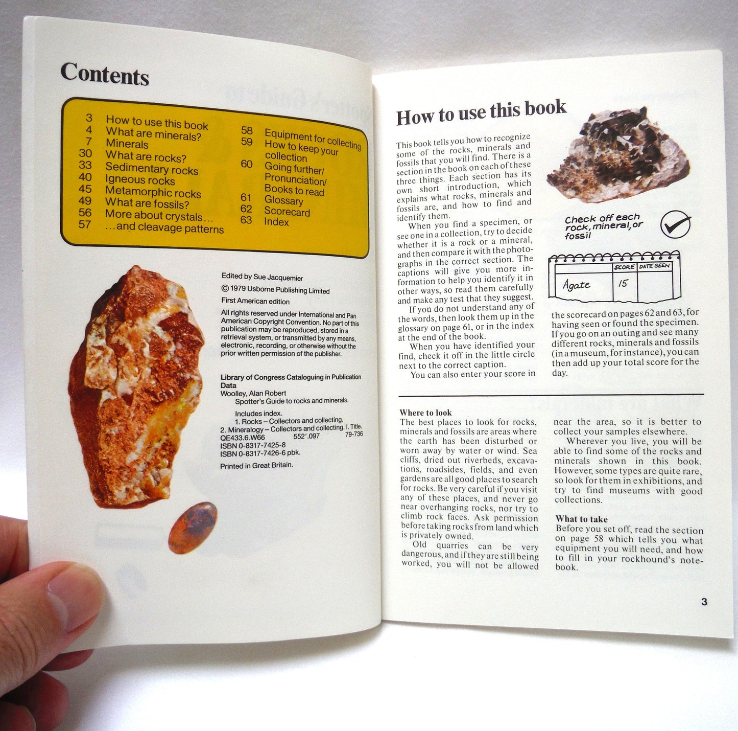 SPOTTER'S GUIDE TO ROCKS & MINERALS, by Alan Woolley, Photography by Mike Freeman (1997 1st Ed.)
