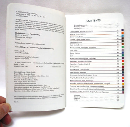 SASKATCHEWAN BIRDS, A Quick Guide to the Bird Groups, by  Alan Smith (2000 1st Ed.)