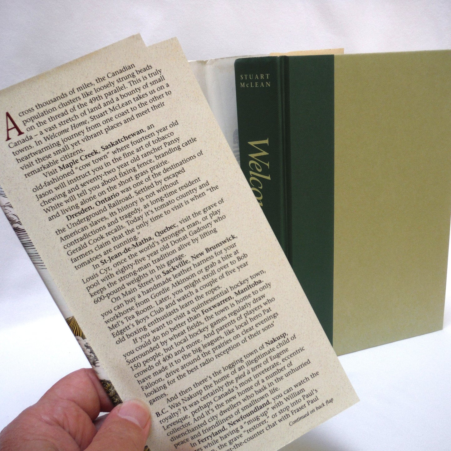 WELCOME HOME, Travels in Smalltown Canada, by Stuart McLean (1992 1st Ed.)