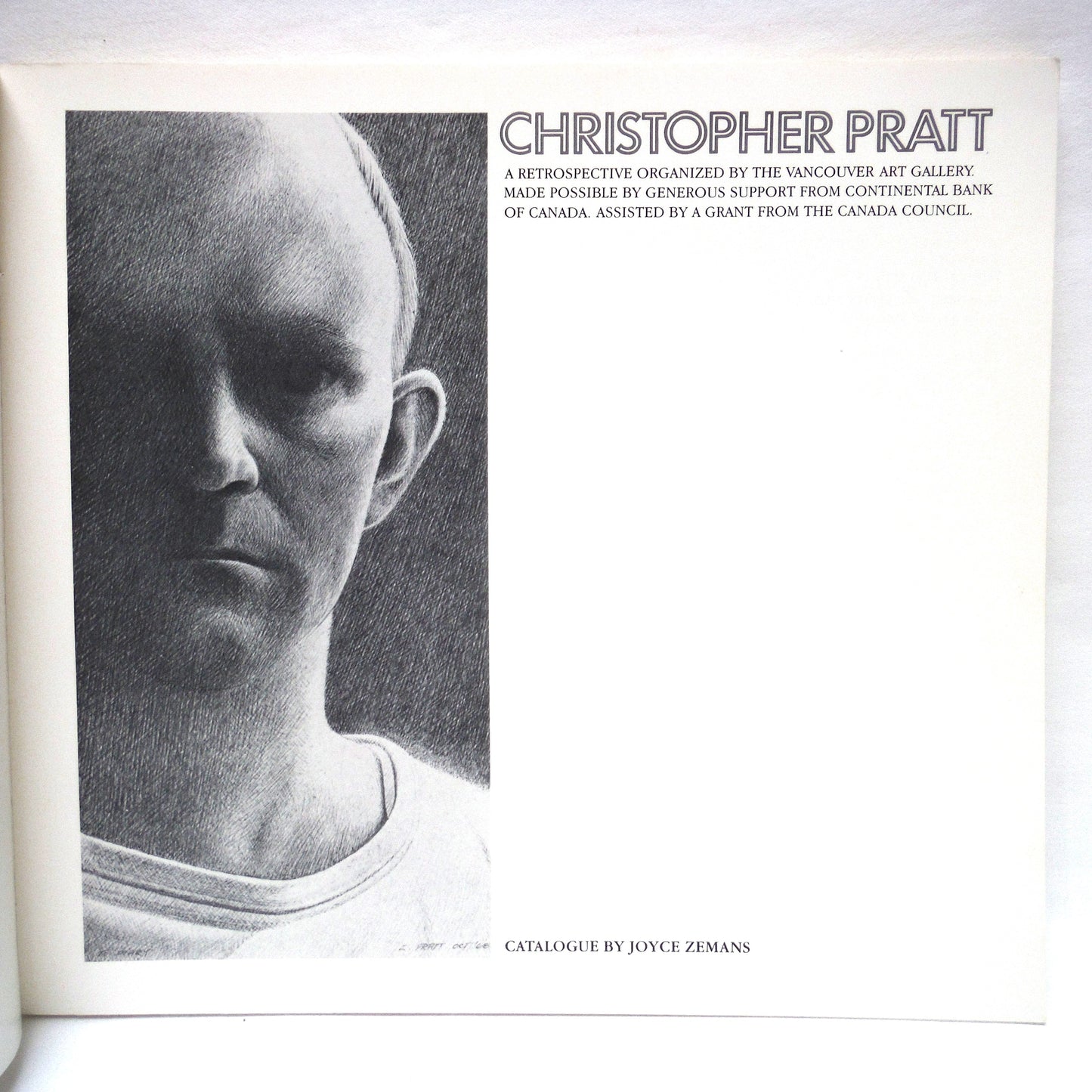 CHRISTOPHER PRATT: A Retrospective Organized By The Vancouver Art Gallery, Catalogue by Joyce Zemans (1986 1st Ed.)