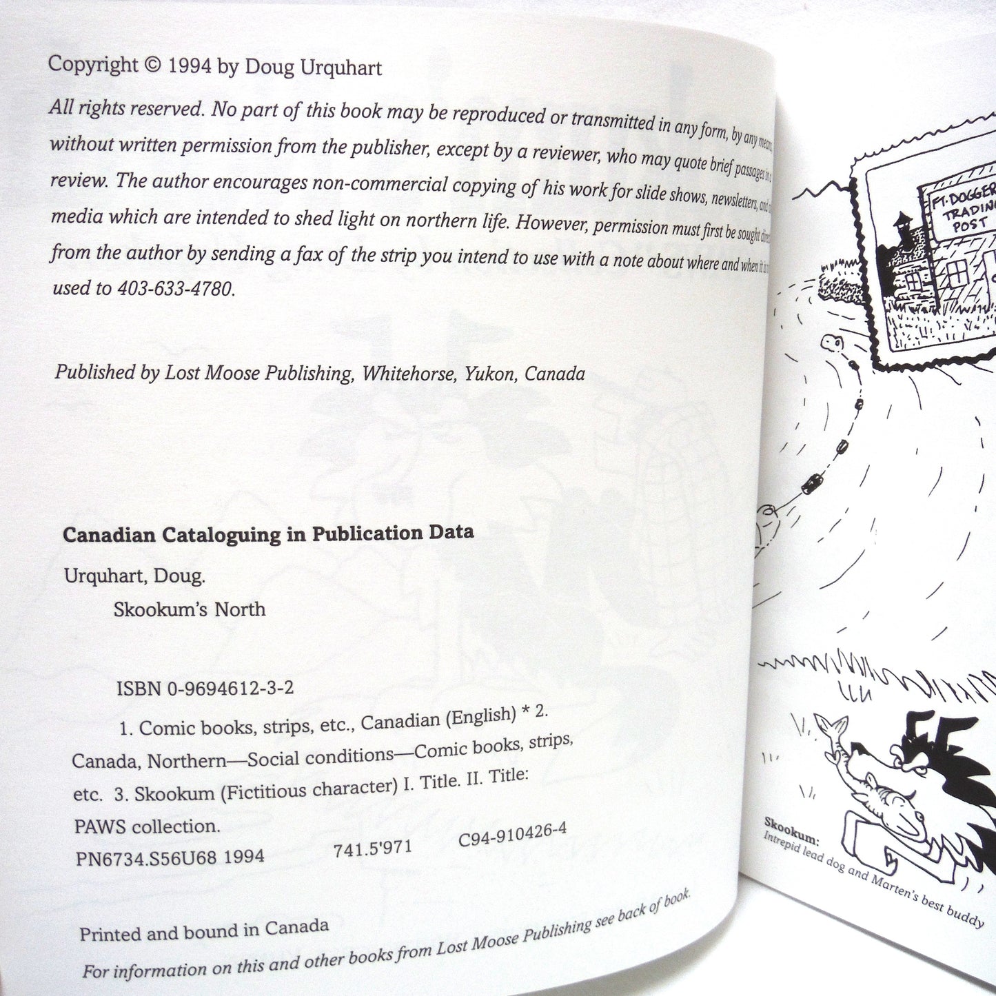 SKOOKUM'S NORTH, The "PAWS" Collection by Doug Urquhart (1994 1st Ed.)