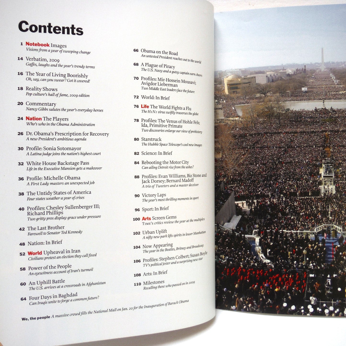 TIME, THE YEAR IN REVIEW Special Edition Magazine, 'Farewell to Kennedy, Jackson and Cronkite', 2009