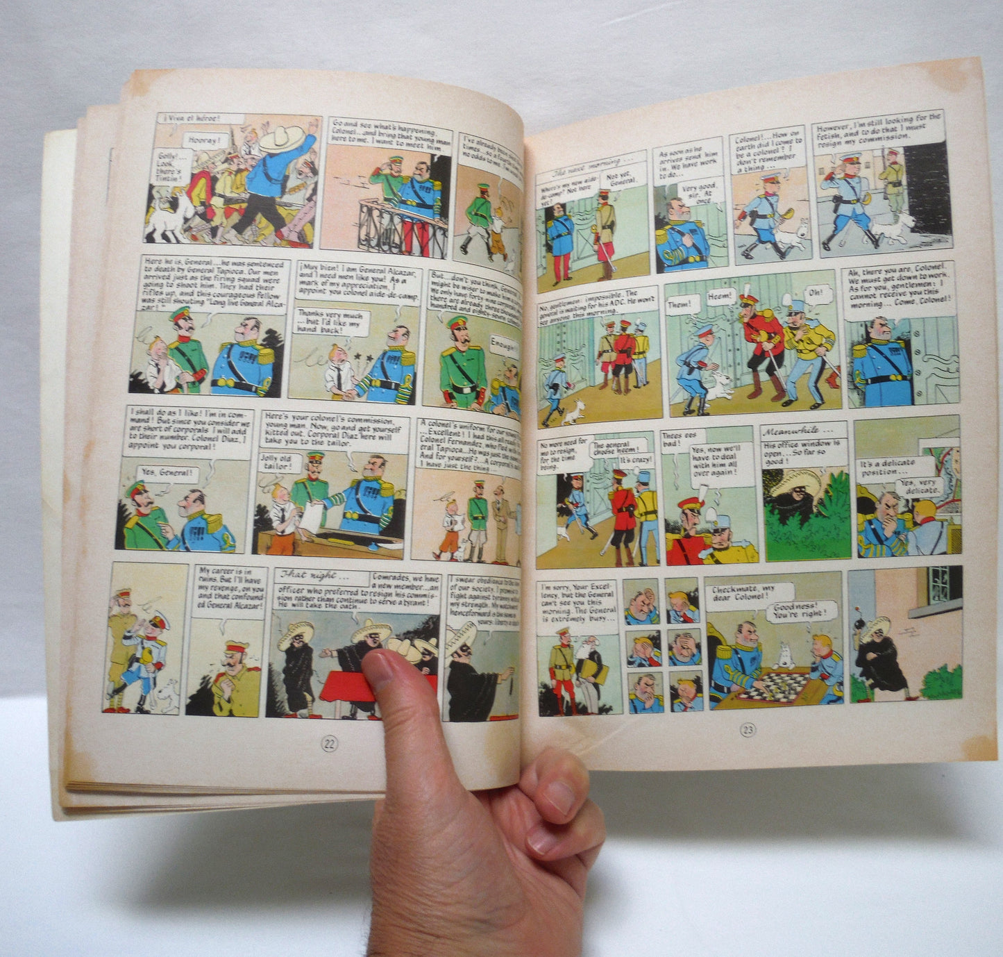 THE ADVENTURES OF TINTIN: A Paul's 3-Pack of Vintage 1975/1977 Tintin Comic Books created by Belgian cartoonist Hergé