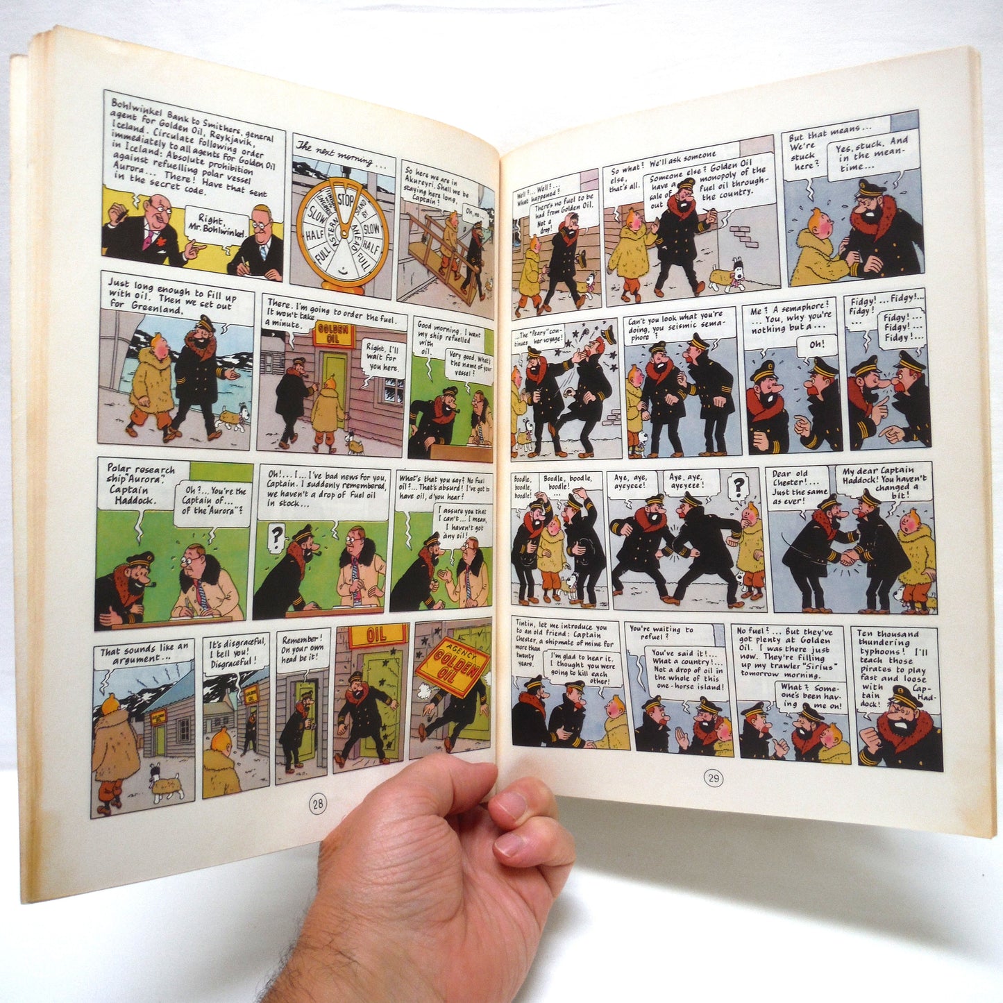 THE ADVENTURES OF TINTIN: A Paul's 3-Pack of Vintage 1975/1977 Tintin Comic Books created by Belgian cartoonist Hergé