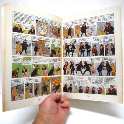 THE ADVENTURES OF TINTIN: A Paul's 3-Pack of Vintage 1975/1977 Tintin Comic Books created by Belgian cartoonist Hergé