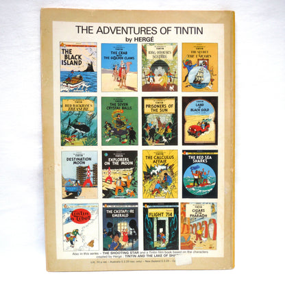 THE ADVENTURES OF TINTIN: A Paul's 3-Pack of Vintage 1975/1977 Tintin Comic Books created by Belgian cartoonist Hergé