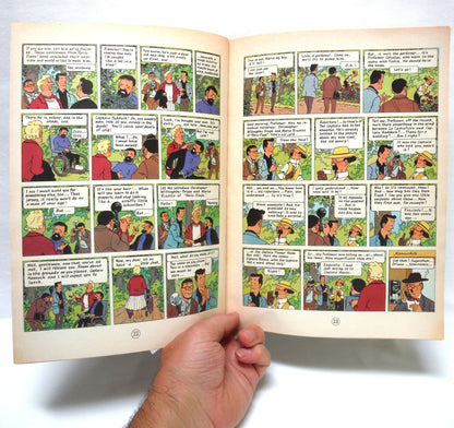 THE ADVENTURES OF TINTIN: A Paul's 3-Pack of Vintage 1975/1977 Tintin Comic Books created by Belgian cartoonist Hergé