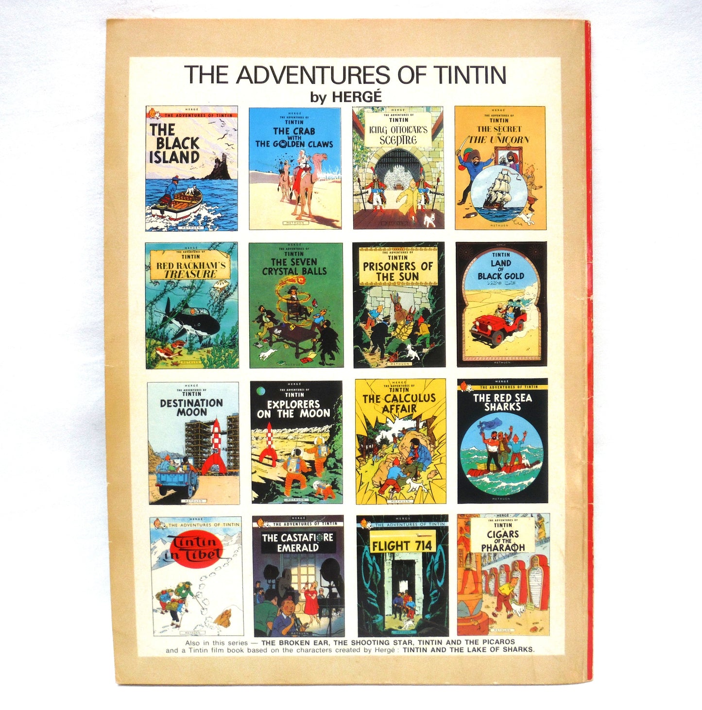 THE ADVENTURES OF TINTIN: A Paul's 3-Pack of Vintage 1975/1977 Tintin Comic Books created by Belgian cartoonist Hergé