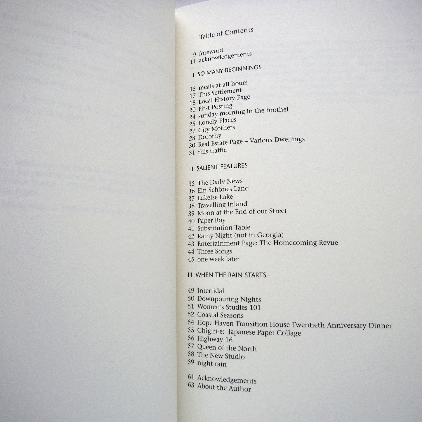 PRECIPITOUS SIGNS: A RAIN JOURNAL by Leanne Boschman (1st Ed. SIGNED)