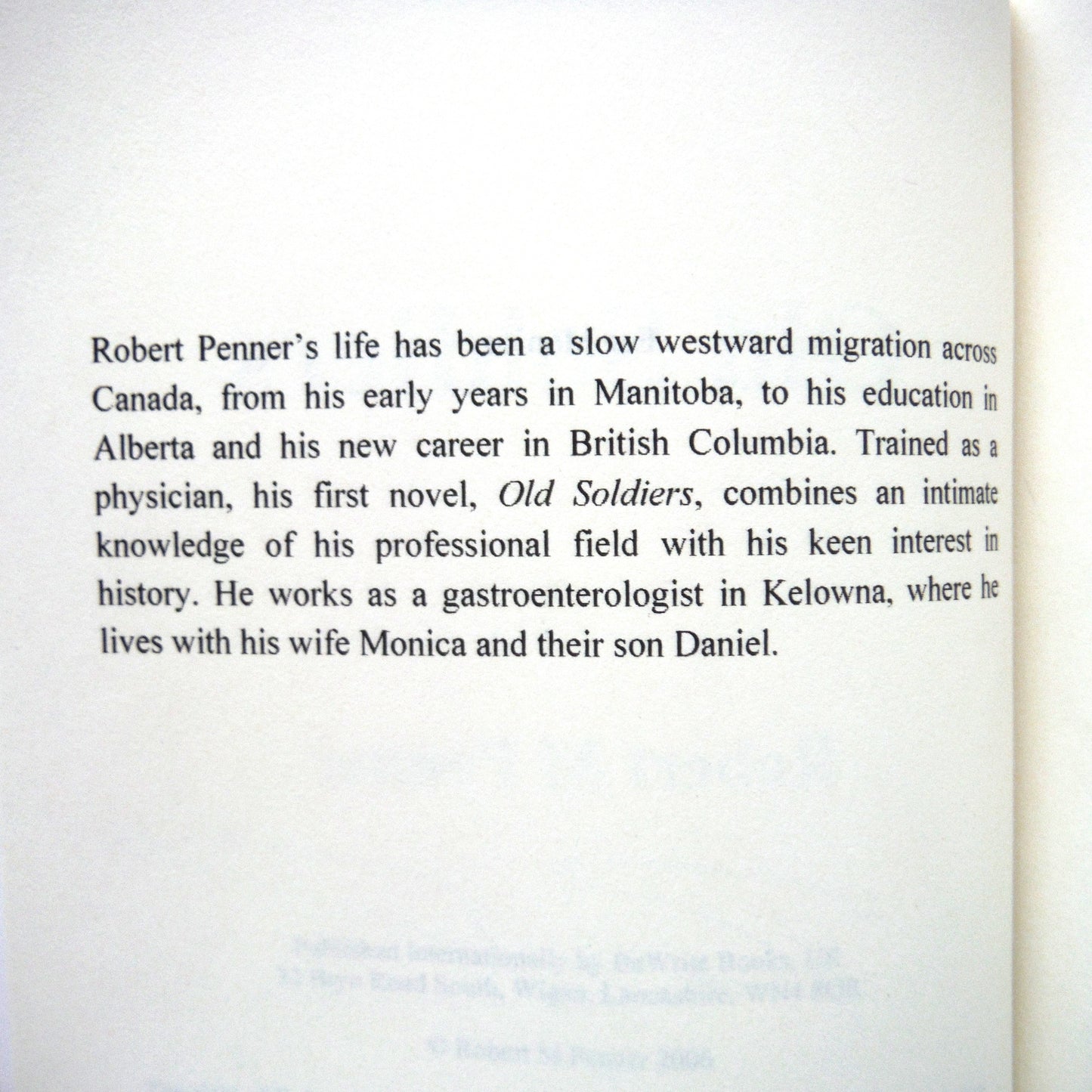 OLD SOLDIERS, A Debut Novel by Robert M. Penner (1st Ed. SIGNED)