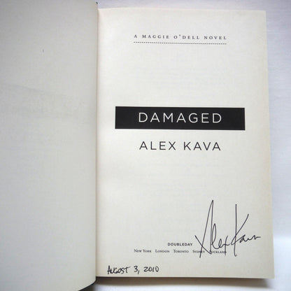 DAMAGED, A Maggie O'Dell Novel by Alex Kava (1st Ed. SIGNED)