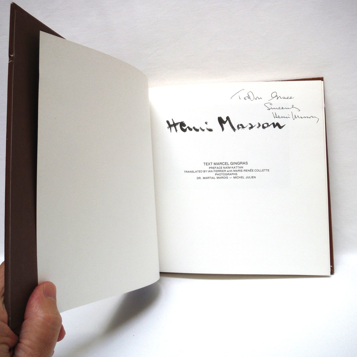 SIGNATURES: HENRI MASSON, by Marcel Gingras (1st Ed. SIGNED)