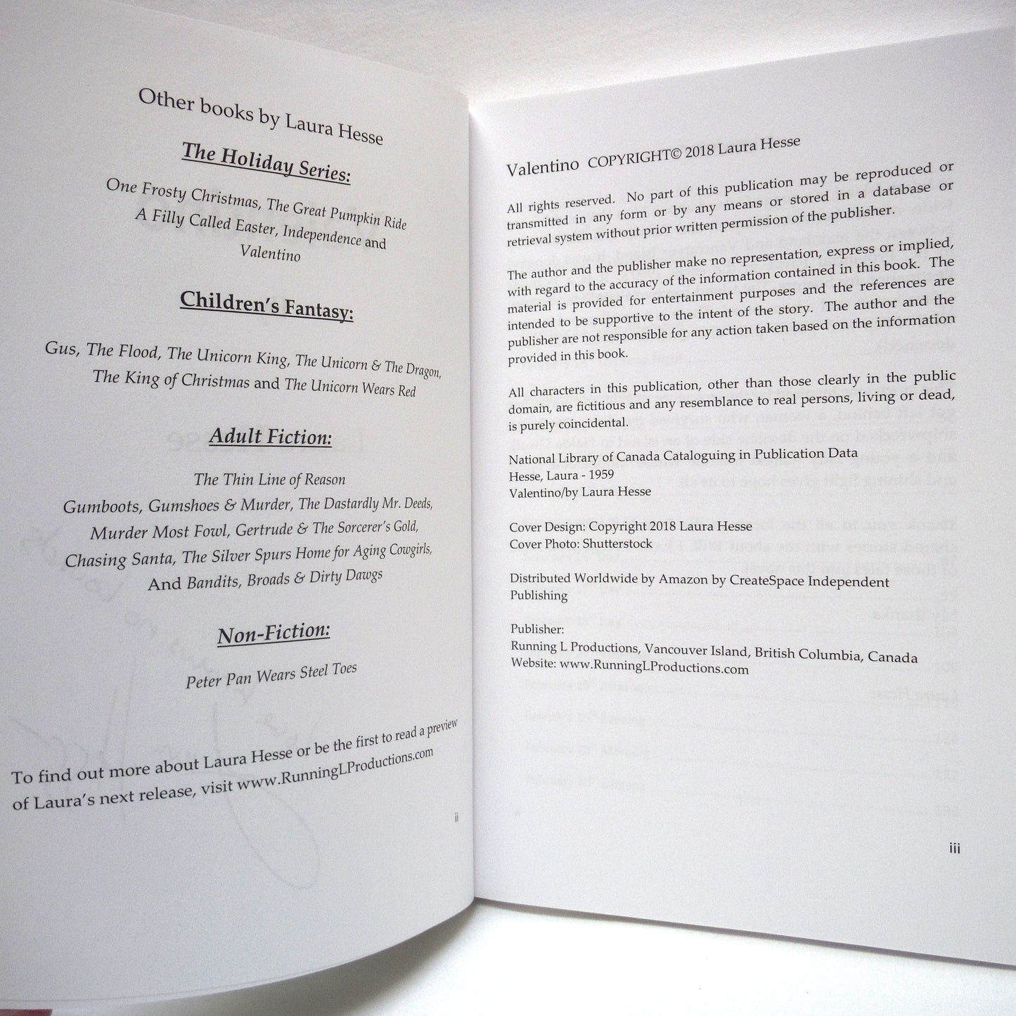 VALENTINO, A Young Readers Inspiring Story of Triumph & Survival, by Laura Hesse (1st Ed. SIGNED)