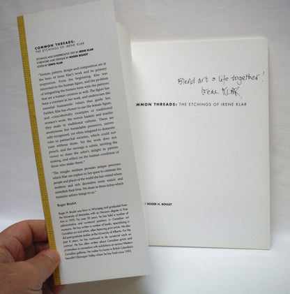 COMMON THREADS: THE ETCHINGS OF IRENE KLAR, by Irene Klar, Edited by Lewis Klar  (1st Ed. SIGNED)