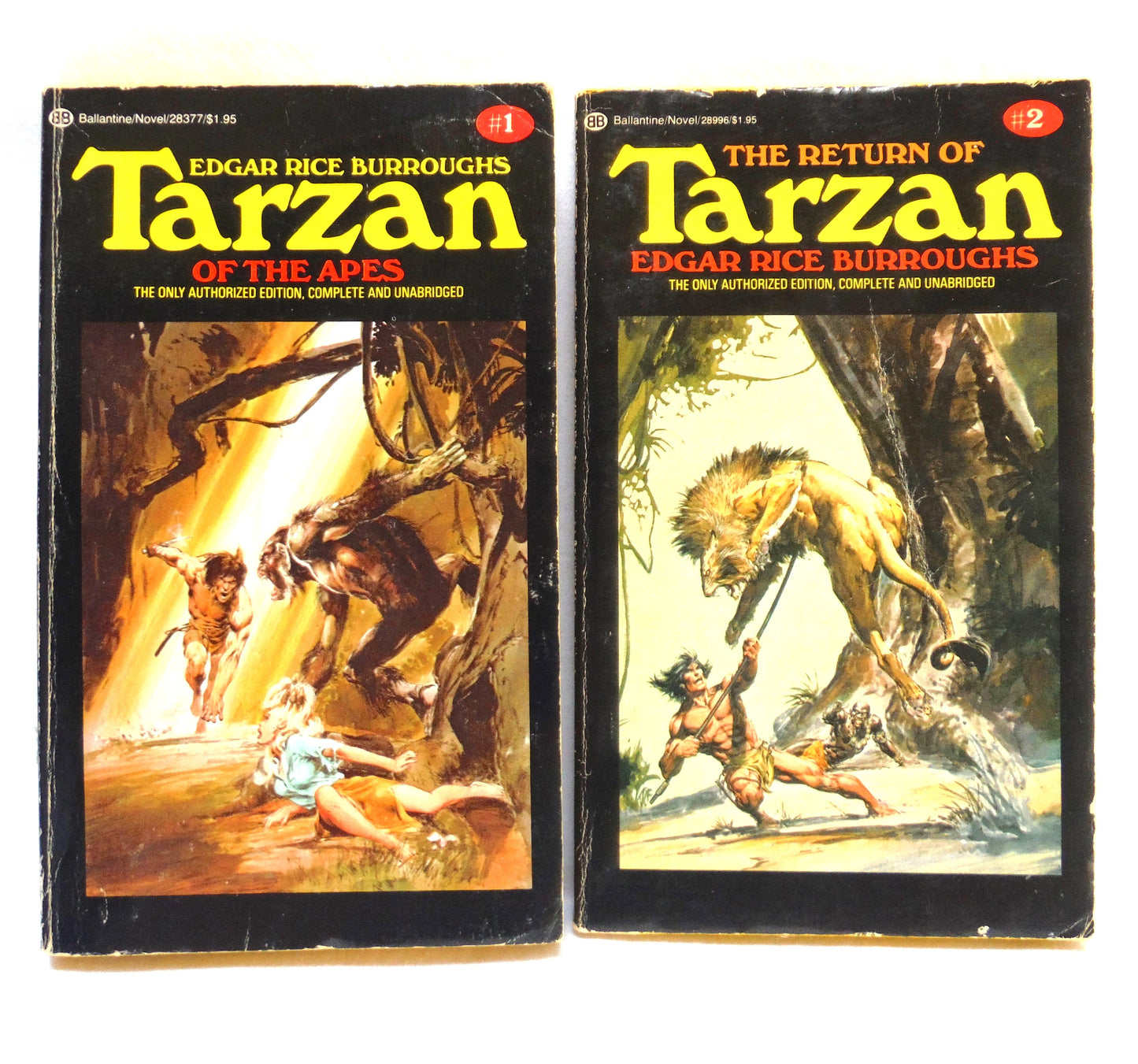 TARZAN, by Edgar Rice Burroughs TWO-PACK POCKETBOOK SPECIAL: #1 Tarzan of the Apes and #2 The Return of Tarzan, 1980/1981