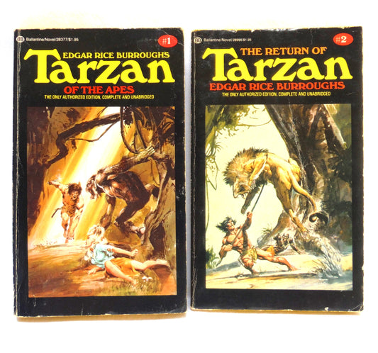 TARZAN, by Edgar Rice Burroughs TWO-PACK POCKETBOOK SPECIAL: #1 Tarzan of the Apes and #2 The Return of Tarzan, 1980/1981