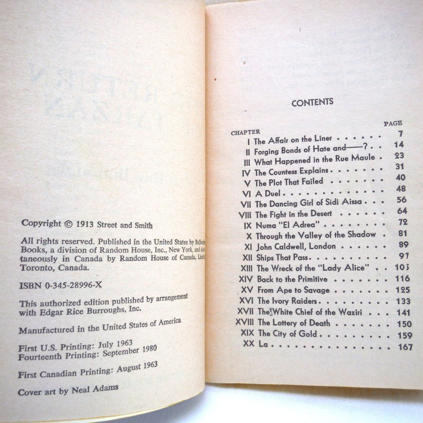 TARZAN, by Edgar Rice Burroughs TWO-PACK POCKETBOOK SPECIAL: #1 Tarzan of the Apes and #2 The Return of Tarzan, 1980/1981