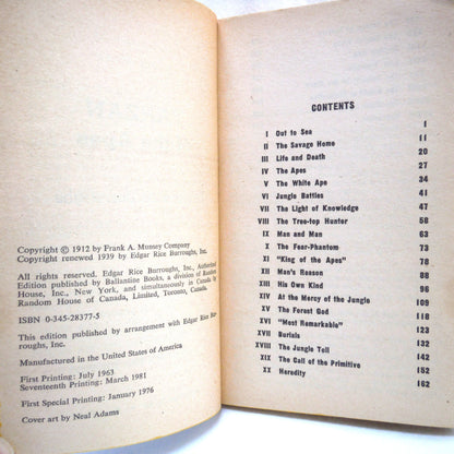 TARZAN, by Edgar Rice Burroughs TWO-PACK POCKETBOOK SPECIAL: #1 Tarzan of the Apes and #2 The Return of Tarzan, 1980/1981