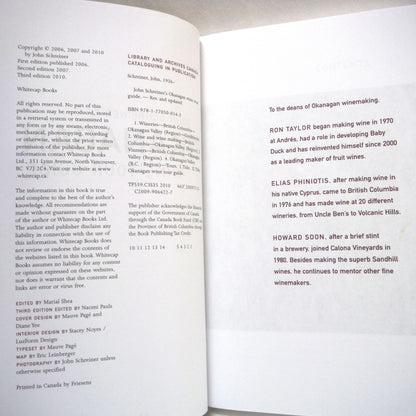 OKANAGAN WINE TOUR GUIDE, by John Schreiner (2010 3rd Ed.)