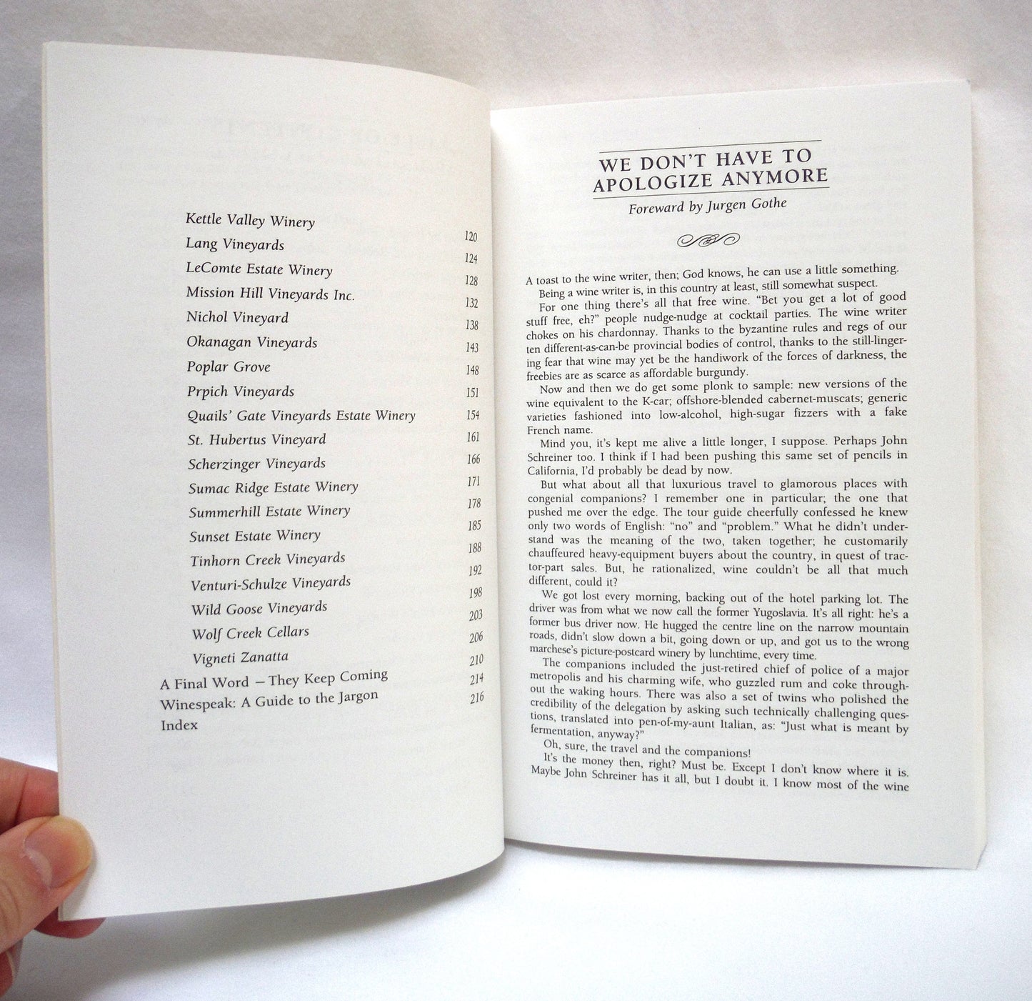 THE WINERIES OF BRITISH COLUMBIA, by John Schreiner (1994 1st Ed.)