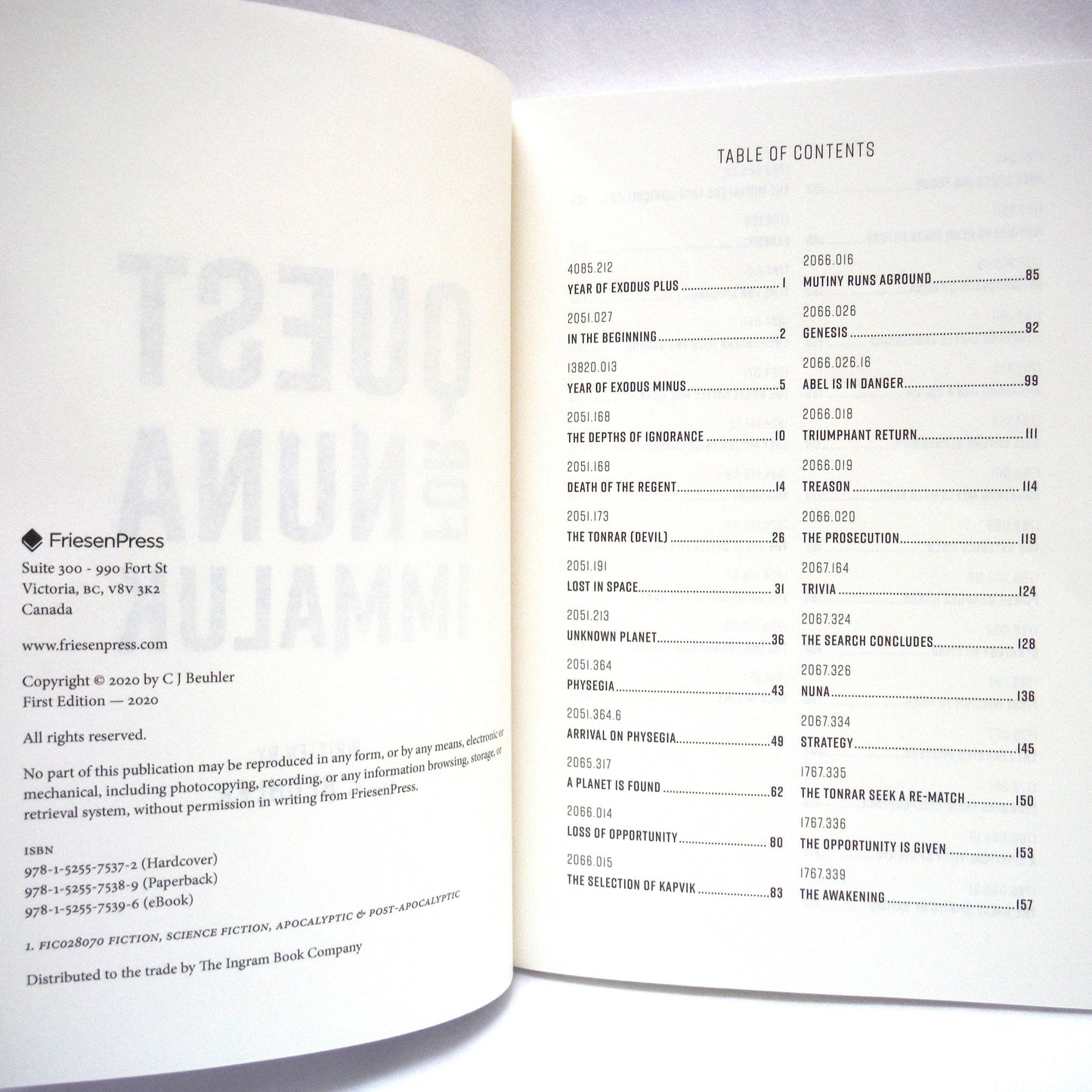 QUEST FOR NUNA IMMALUK, The Novel by C.J. Beuhler (2020 1st Ed.)