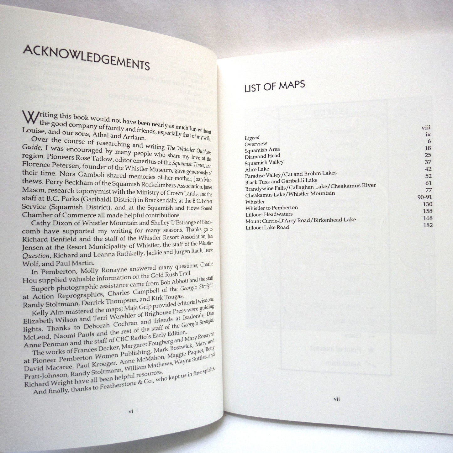 THE WHISTLER OUTDOORS GUIDE, All Seasons All Activities For The Entire Region, by Jack Christie (1992 1st Ed.)