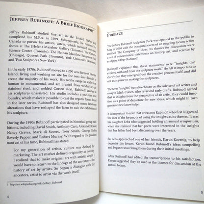 RUBINOFF ON ART, The Collected Writings of Sculptor Jeffrey Rubinoff, Edited by Karuna M. Koernig (2000 1st Ed.)