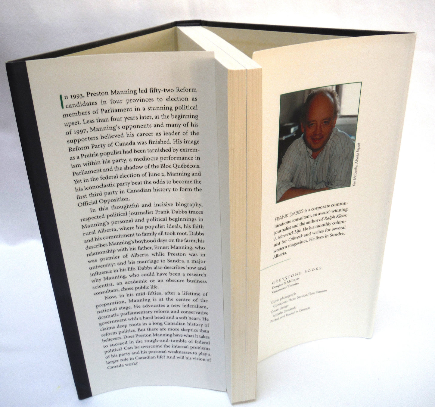 PRESTON MANNING, The Roots of Reform, by Frank Dabbs (1997 1st Ed.)