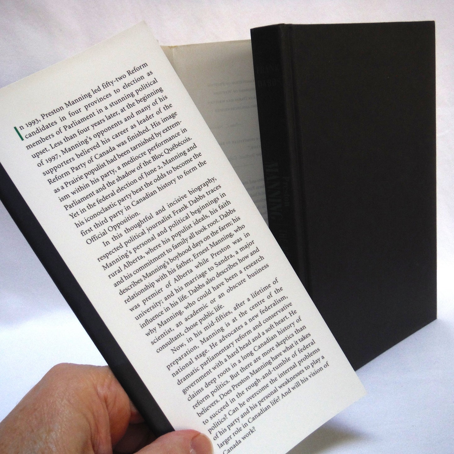 PRESTON MANNING, The Roots of Reform, by Frank Dabbs (1997 1st Ed.)