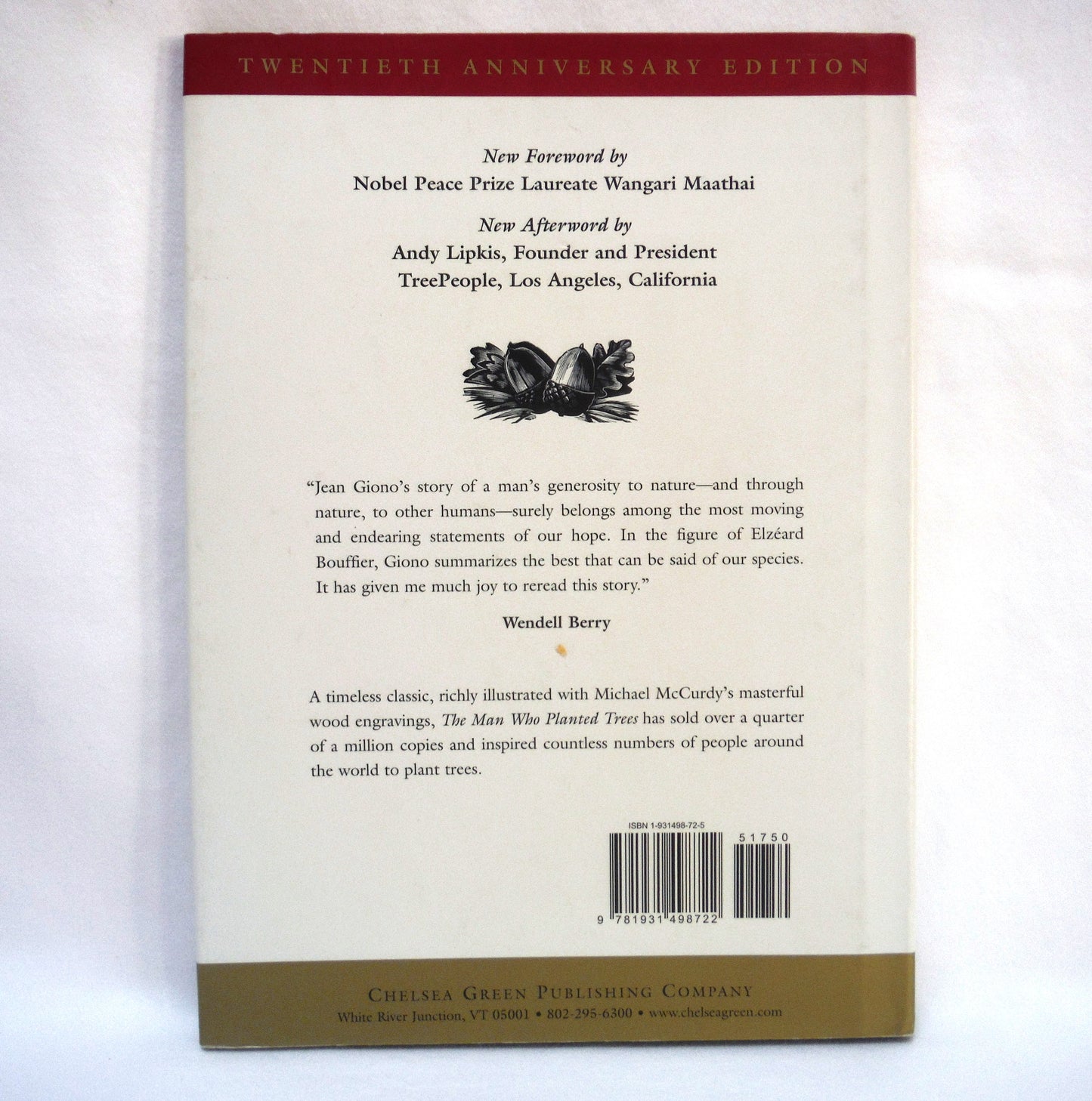 THE MAN WHO PLANTED TREES, A Story by Jean Giono, Twentieth Anniversary Hardcover Edition (2005 1st Ed.)