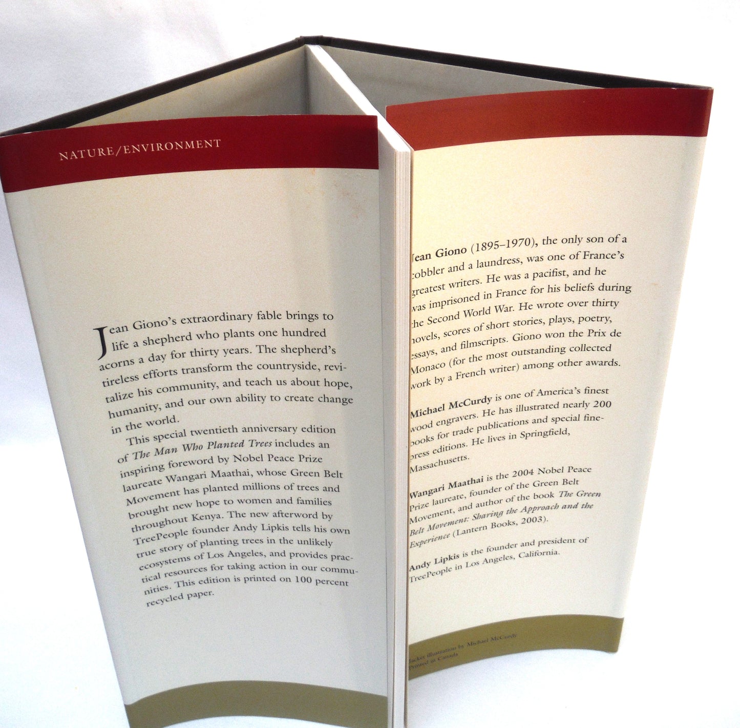 THE MAN WHO PLANTED TREES, A Story by Jean Giono, Twentieth Anniversary Hardcover Edition (2005 1st Ed.)