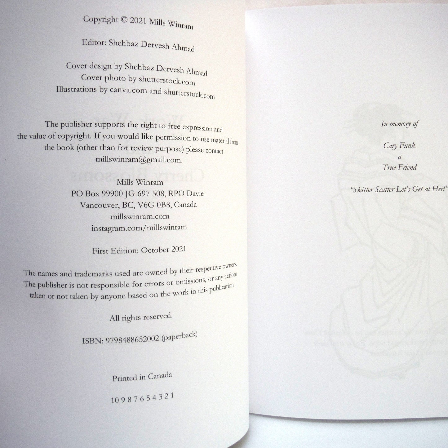WORK, WAR AND CHERRY BLOSSOMS, by Mills Winram (2000 1st Ed.)