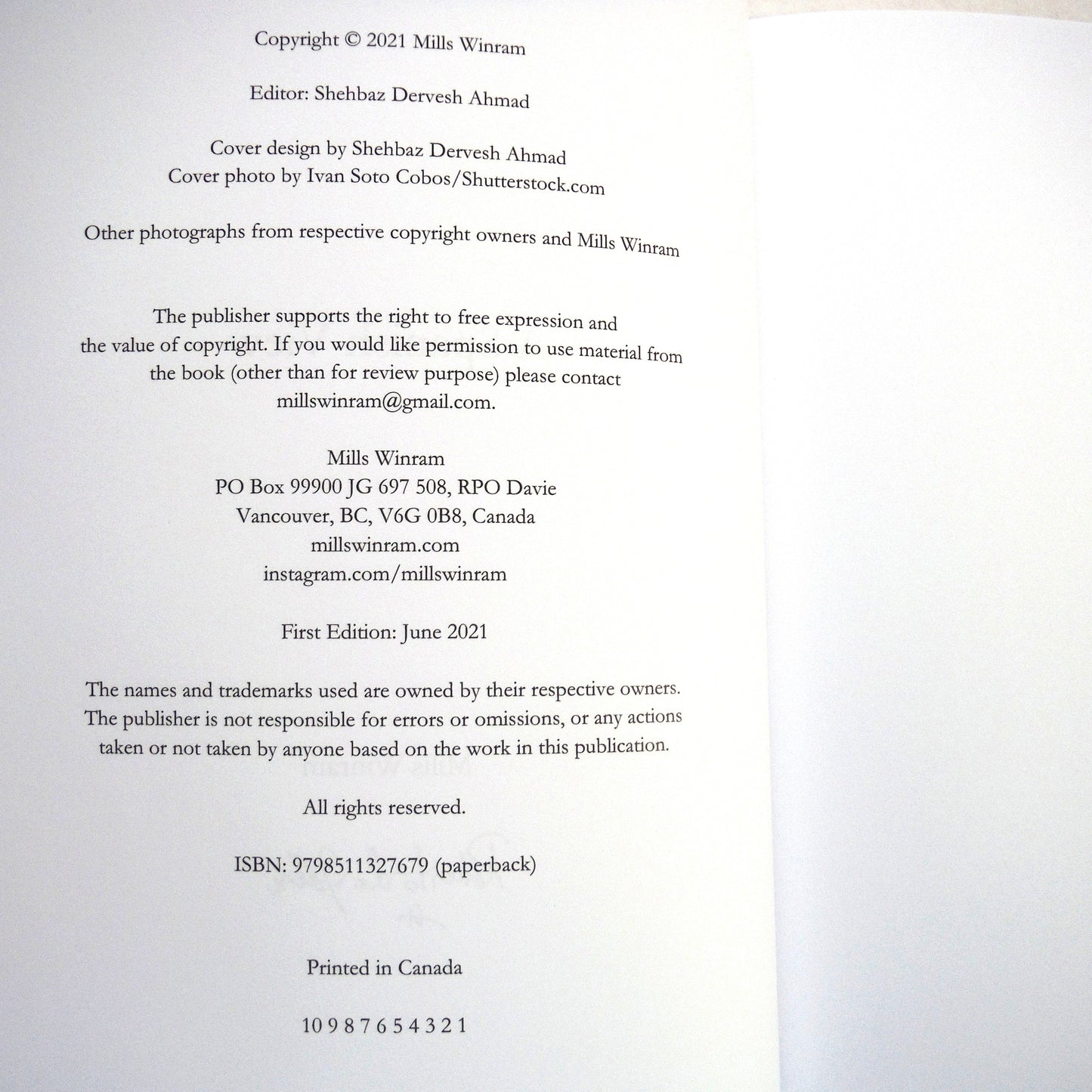 A SPANISH VIEW, by Mills Winram (2021 1st Ed.)