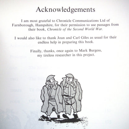 GILES AT WAR, Military Cartoons by Peter Tory (1994 1st Ed.)