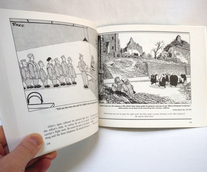 GILES AT WAR, Military Cartoons by Peter Tory (1994 1st Ed.)