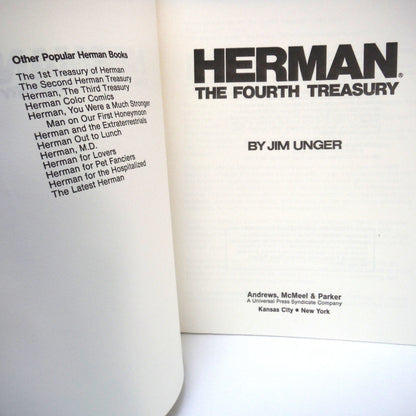 HERMAN THE FOURTH TREASURY, Cartoons by Jim Unger (1984 1st Ed.)