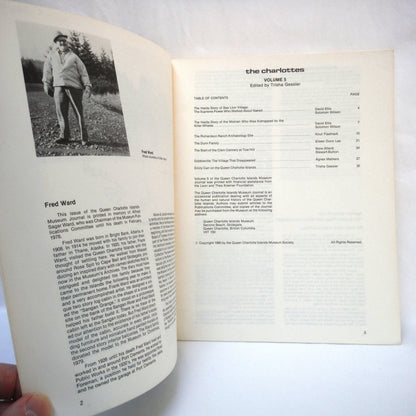 THE CHARLOTTES, by The Queen Charlotte Islands Museum Society, Volume 5, Edited by Trisha Gessler (1980 1st Ed.)