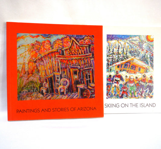 BRIAN SCOTT, THE BC PAINTER 2-PACK OF ART BOOKS: Paintings and Stories of Arizona, and Skiing On The Island (BOTH SIGNED 1st Ed.)