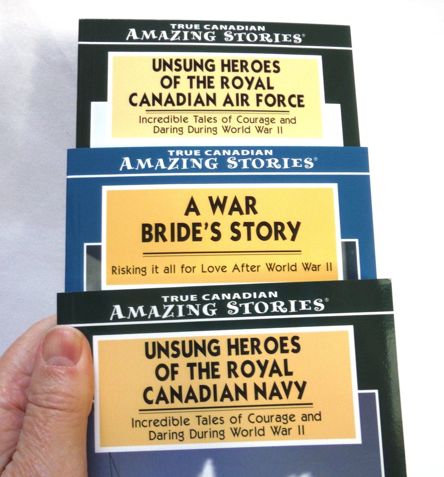 UNSUNG WAR HEROES, Amazing 3-Pack Story Books by Cynthia J. Faryon (Three Canadian Military Books in a Slipcase Box Brand New-Old Stock Special)