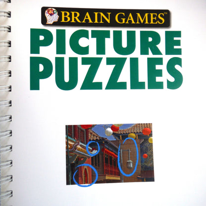 PICTURE PUZZLES, How Many Differences Can You Find? By Brain Games (2009 1st Ed.)