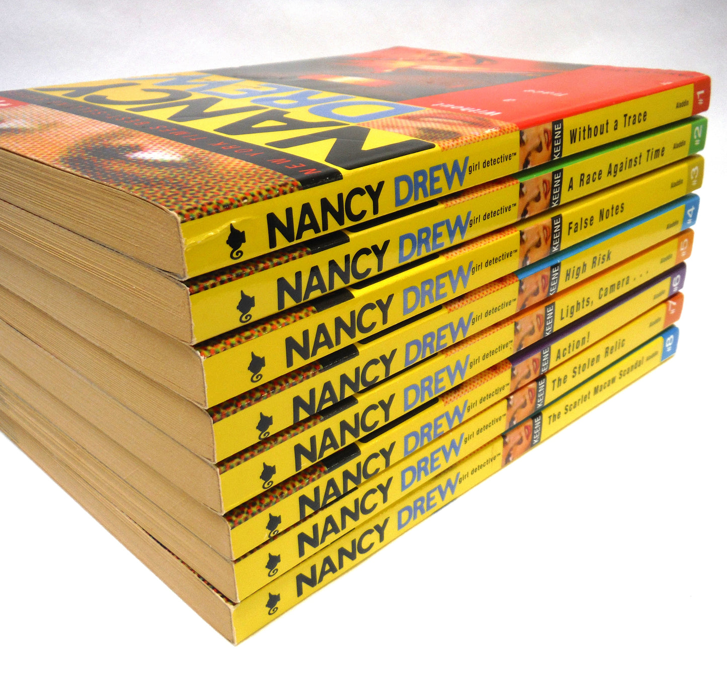 NANCY DREW GIRL DETECTIVE, Complete Set of All 8 Books Volume #1 to #8, by Carolyn Keene (2004 1st Ed.)